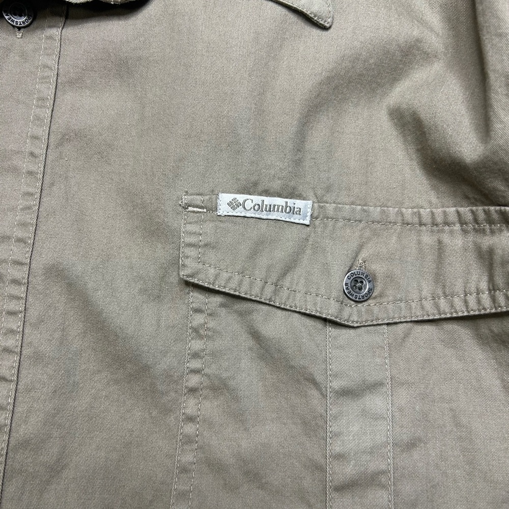 Columbia Tan Long Sleeved Button-Up Shirt. Men’s 3X. SKU A47 - Picture 4 of 5